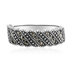 Zilveren ring met marcasieten