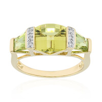Gouden ring met een limoen citrien