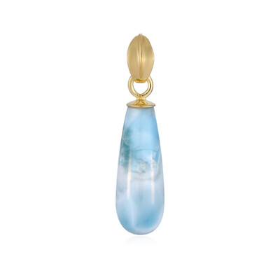 Zilveren hanger met een larimar