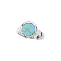 Zilveren ring met een turkoois