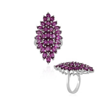 Zilveren ring met rhodolieten