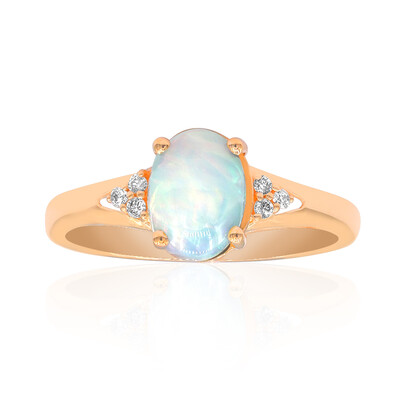 Gouden ring met een AAA Welo-opaal