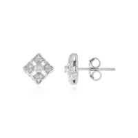 Zilveren oorbellen met I2 (I) Diamanten