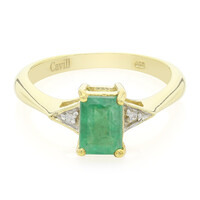 Zilveren ring met een Bahia-smaragd