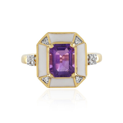 Zilveren ring met een amethist (M de Luca)