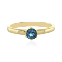 Zilveren ring met een Londen-blauwe topaas