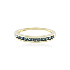 Gouden ring met blauwe saffieren