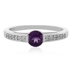 Zilveren ring met een Siberische amethist