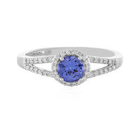 Platina ring met een AAA tanzaniet