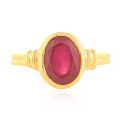 Zilveren ring met een Madagaskar Robijn