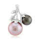 Zilveren hanger met een paarse Ming parel (TPC)