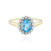 Gouden ring met een Zwitsers-blauwe topaas (Adela Gold)
