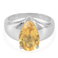 Zilveren ring met een citrien