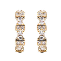 Gouden oorbellen met I1 (H) Diamanten (CIRARI)
