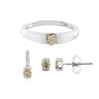 Gouden ring met SI2 Bruine Diamanten