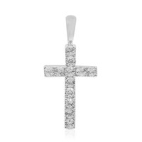 Zilveren hanger met witte topaasstenen