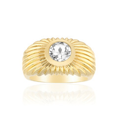 Zilveren ring met een witte topaas