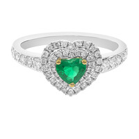 Gouden ring met een Columbiaanse smaragd (CIRARI)