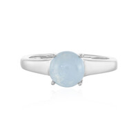 Zilveren ring met een aquamarijn