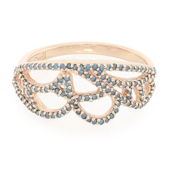 Zilveren ring met Fancy diamanten