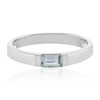 Zilveren ring met een aquamarijn