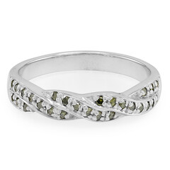Zilveren ring met Fancy diamanten