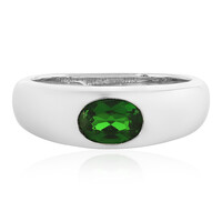 Zilveren ring met een Russische diopsied