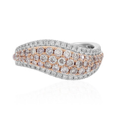 Gouden ring met I1 Roze Diamanten (CIRARI)