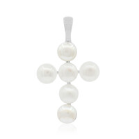 Zilveren hanger met zoetwater kweekparels (TPC)