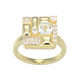 Zilveren ring met een witte topaas (Adela Silber)