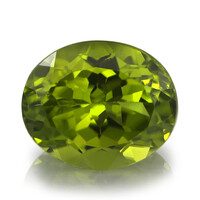 Edelsteen met een Kasjmir peridoot 8.83 ct