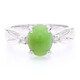 Zilveren ring met een keizerlijk chrysopraas
