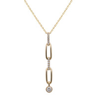 Gouden halsketting met een I1 (H) Diamant (CIRARI)