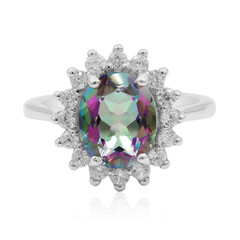 Zilveren ring met een mystieke kwarts
