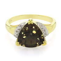 Zilveren ring met een rookkwarts