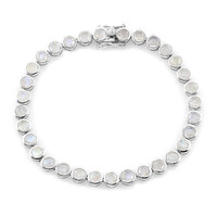 Zilveren armband met Blauwe Maanstenen (KM by Juwelo)