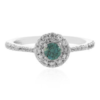 Zilveren ring met een I3 Champagne Diamant
