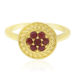Zilveren ring met robijnen