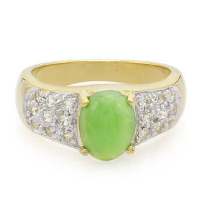 Zilveren ring met een keizerlijk chrysopraas