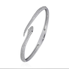 Zilveren armband met witte topaasstenen