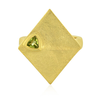 Zilveren ring met een peridoot (MONOSONO COLLECTION)