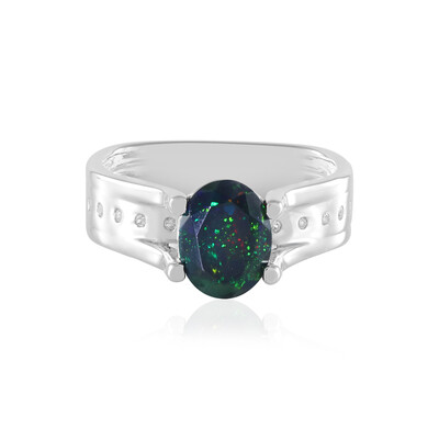 Zilveren ring met een Mezezo opaal (de Melo)