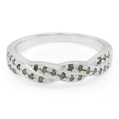 Zilveren ring met Fancy diamanten