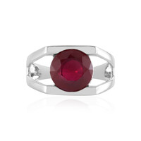 Zilveren ring met een Madagaskar Robijn (de Melo)