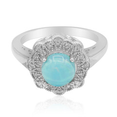 Zilveren ring met een Blauwe Ethiopische Opaal