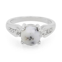 Zilveren ring met een dendrieten agaat