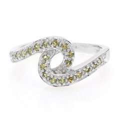 Zilveren ring met alexandrieten