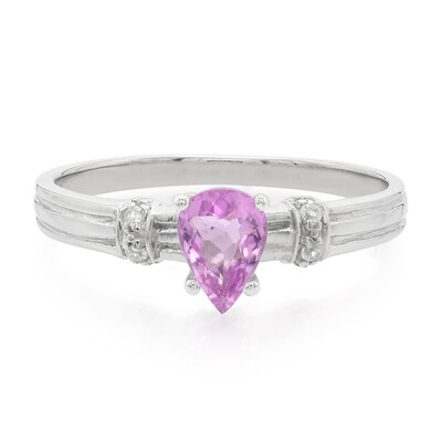 Zilveren ring met een roze koper toermalijn