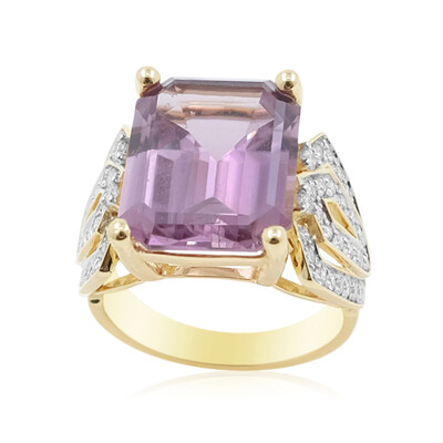 Gouden ring met een Roze diaspoor (AMAYANI)