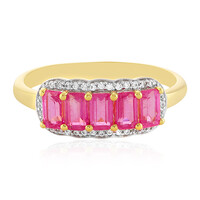Zilveren ring met Madagaskar Roze Saffieren